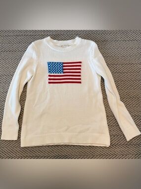 STS Sail to Sable White Classic Flag Sweater Size Large